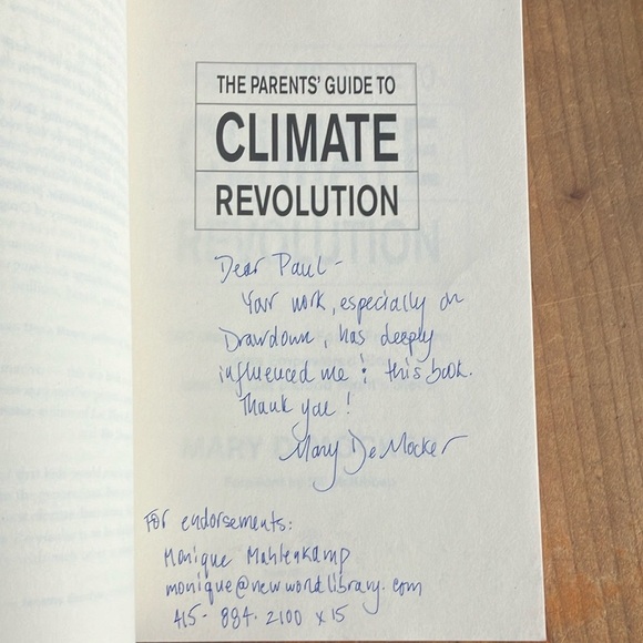 Book : The Parents' Guide to Climate Revolution by Mary DeMocker - autographed - Picture 3 of 9